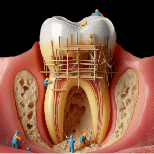 dente sem suporte periodontal