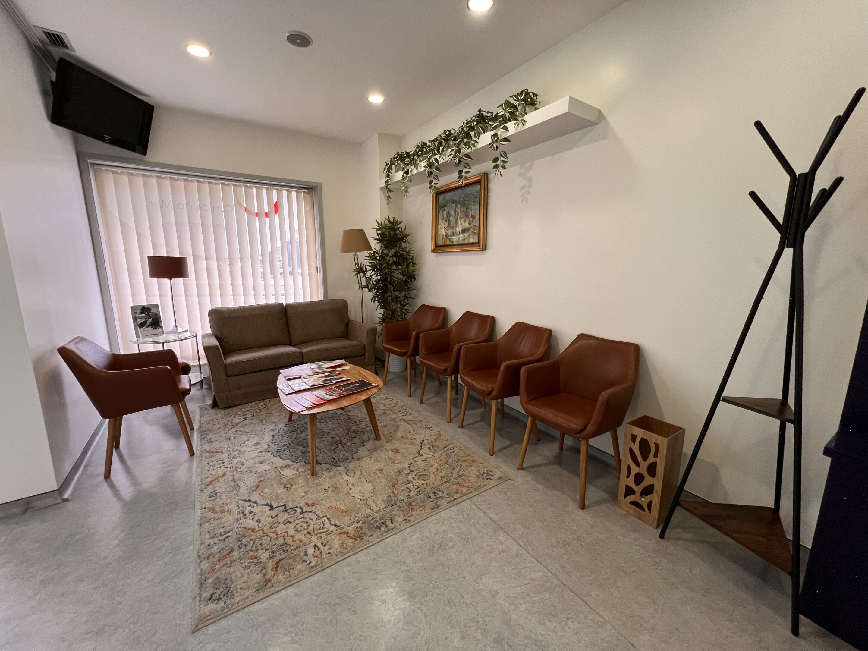 Sala de espera da Clínica do Mar, em Matosinhos